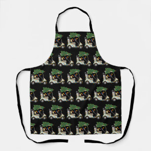 Golf Cart Christmas Tree Lights Xmas Sport Golfer Apron