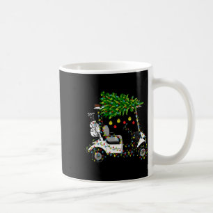 Golf Cart Christmas Tree Lights Xmas Sport Golfer Coffee Mug