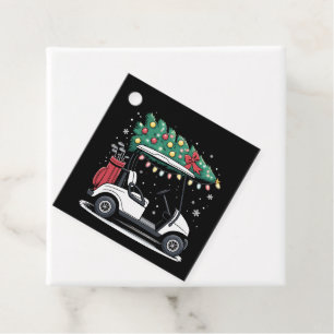Golf Cart Christmas Tree Lights Xmas Sport Golfer Favour Tags