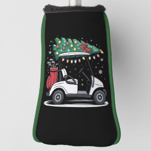 Golf Cart Christmas Tree Lights Xmas Sport Golfer Head Cover