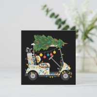 Golf Cart Christmas Tree Lights Xmas Sport Golfer