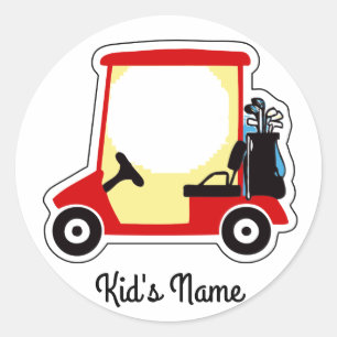 Golf cart classic round sticker
