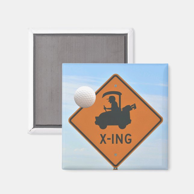 Golf Cart Crossing Magnet (Front/Back)