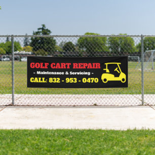Golf Cart Custom Repair Banner