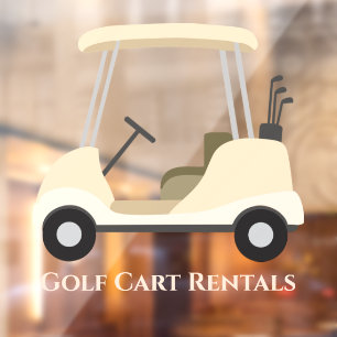 Golf Cart Design Window Cling