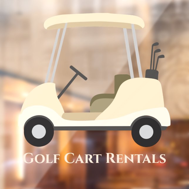 Golf Cart Design Window Cling (Sheet 2)
