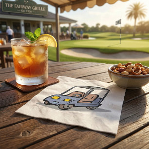 Golf Cart Fun Sports Vehicle Napkin