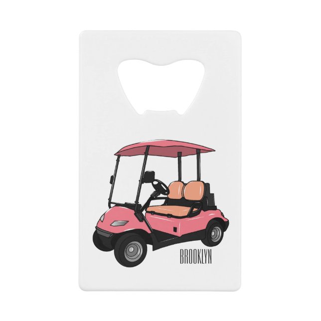Golf cart / golf buggy cartoon illustration (Front)