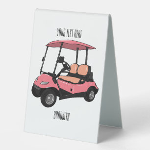 Golf cart / golf buggy cartoon illustration