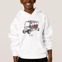 Golf cart / golf buggy cartoon illustration 
