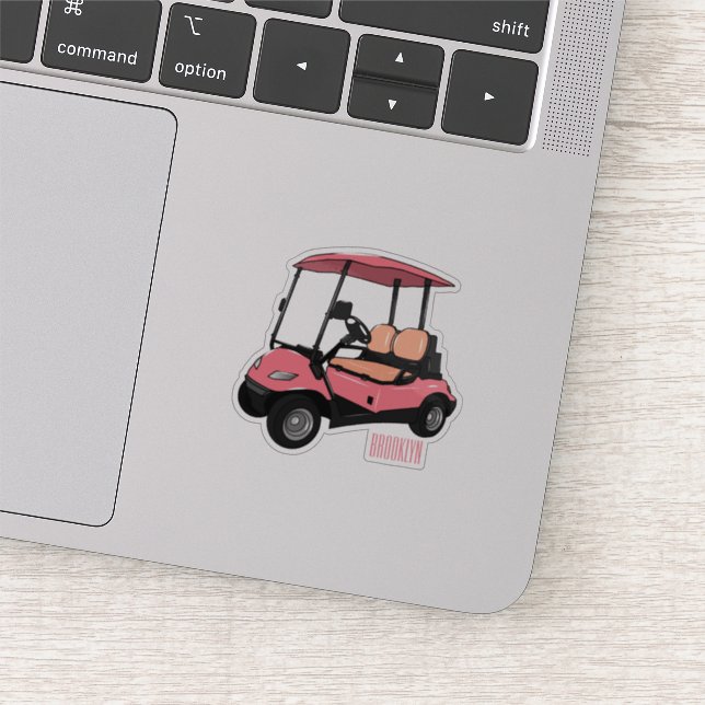 Golf cart / golf buggy cartoon illustration (Detail)