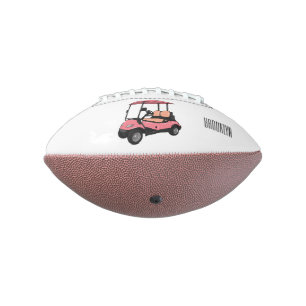 Golf cart / golf buggy cartoon illustration american football