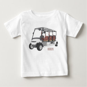 Golf cart / golf buggy cartoon illustration baby T-Shirt