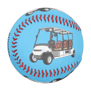 Golf cart / golf buggy cartoon illustration baseball
