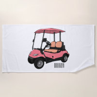 Golf cart / golf buggy cartoon illustration