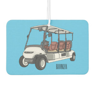 Golf cart / golf buggy cartoon illustration  car air freshener