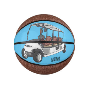 Golf cart / golf buggy cartoon illustration mini basketball