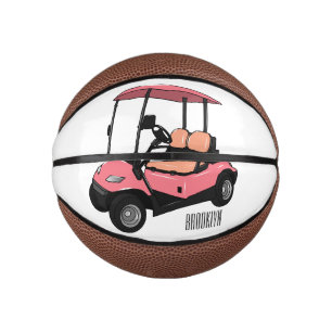 Golf cart / golf buggy cartoon illustration mini basketball