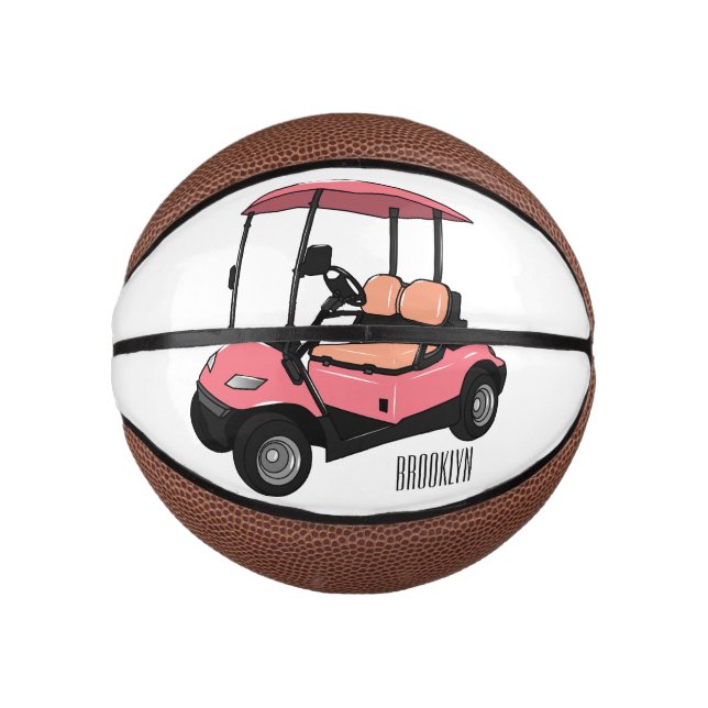 Golf cart / golf buggy cartoon illustration mini basketball (Front)