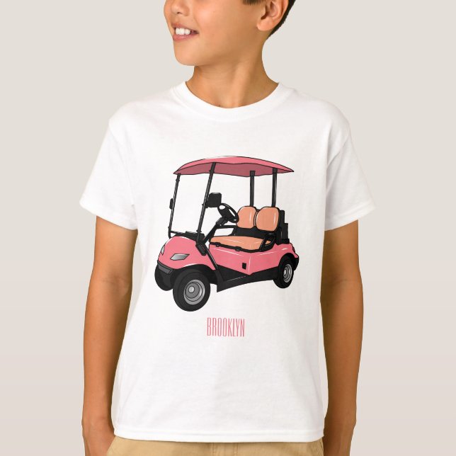 Golf cart / golf buggy cartoon illustration T-Shirt (Front)