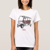 Golf cart / golf buggy cartoon illustration