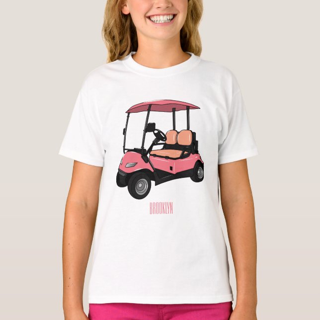 Golf cart / golf buggy cartoon illustration T-Shirt (Front)