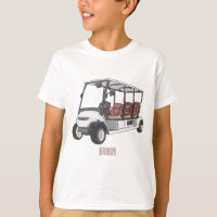 Golf cart / golf buggy cartoon illustration