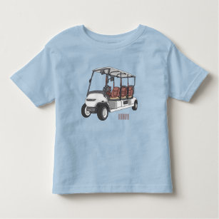 Golf cart / golf buggy cartoon illustration toddler T-Shirt