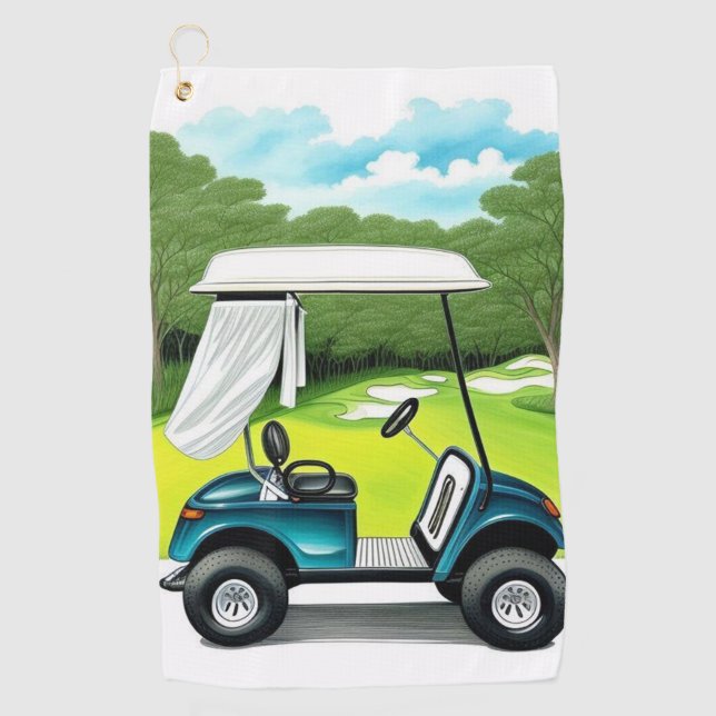 Golf Cart Golf Towel (Front)