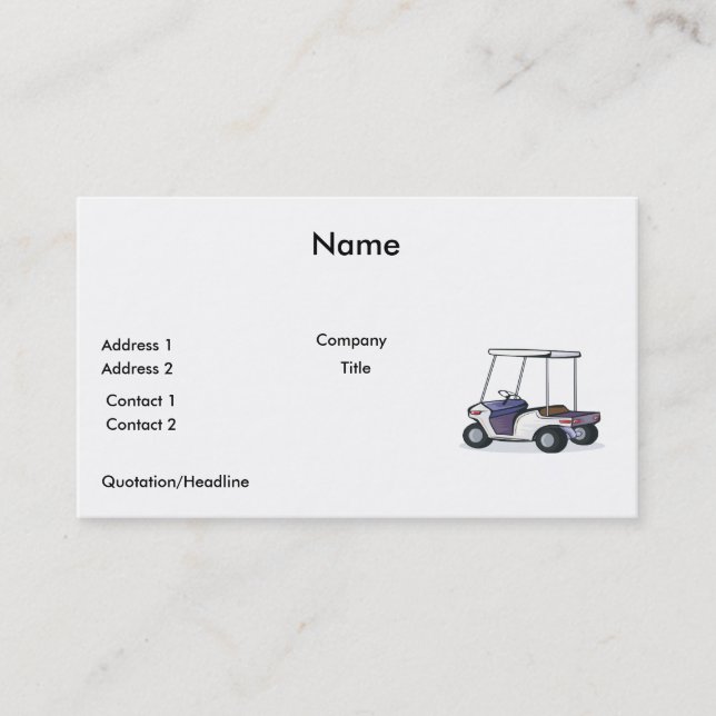 golf cart graphic business card (Front)