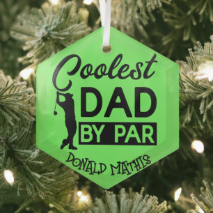 Golf Cart Graphic Print Ornament, Personalisation Glass Tree Decoration