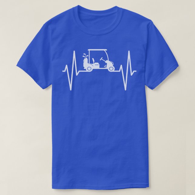 Golf Cart Heartbeat  T-Shirt (Design Front)