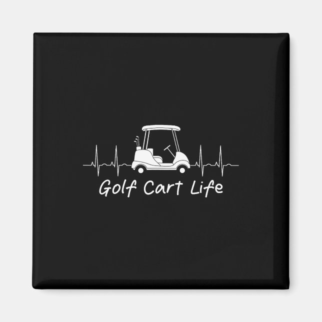 Golf Cart Life Funny Joke Parody Golfing Golfer Co Magnet (Front)