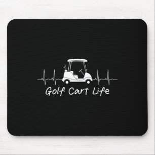 Golf Cart Life Funny Joke Parody Golfing Golfer Co Mouse Mat
