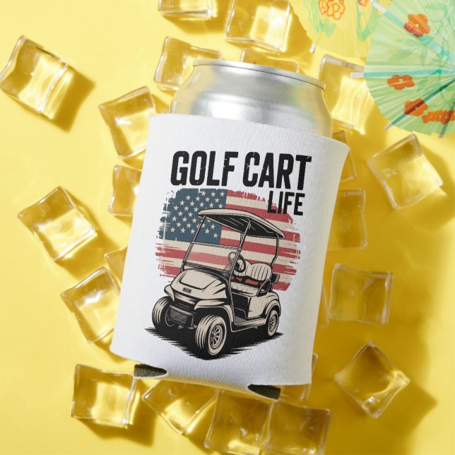 Golf Cart Life Husband Golfing Golfer Lover Can Cooler (In Situ Summer)