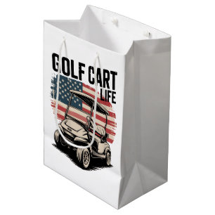 Golf Cart Life Husband Golfing Golfer Lover Medium Gift Bag