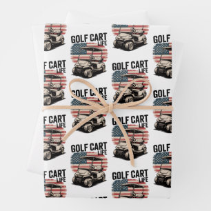 Golf Cart Life Husband Golfing Golfer Lover Wrapping Paper Sheet