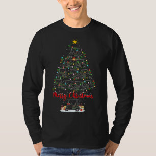 Golf Cart Lover Xmas Lighting Santa Golf Cart Chri T-Shirt