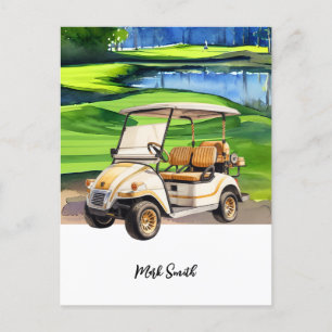 Golf cart On Par Personalisation: Golf Cart Postcard