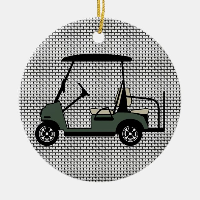 Golf Cart Ornament (Front)