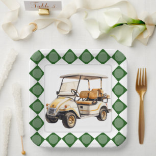 Golf cart paper plate