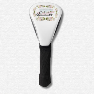 Golf Cart Pink Floral Head Cover