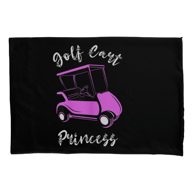 Golf Cart Princess Golf Cart Golfer Girls Pillowcase (Front)