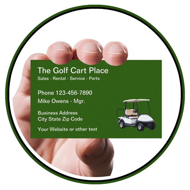 Golf Cart Sales And Rental Theme Business Card (Creator Uploaded)