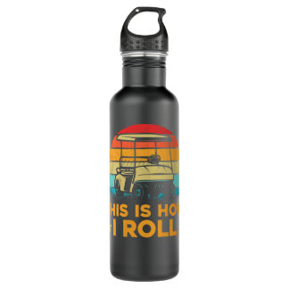 Golf Cart Tee Funny Golfers This Is How I Roll 710 Ml Water Bottle