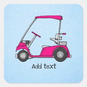 Golf Cart template, Square Sticker