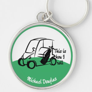 Golf Cart, This is How I Roll Personalised Golf Key Ring