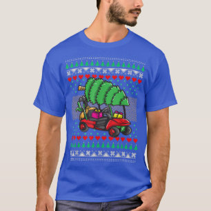 Golf Cart Ugly Christmas SweaterGolf Christmas Gif T-Shirt
