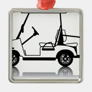 Golf Cart white Metal Tree Decoration