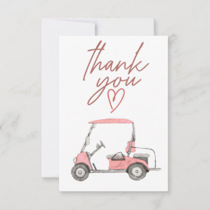 Golf Cart with Thank you text Card